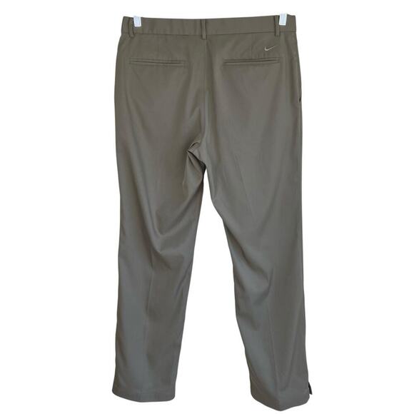 Nike Mens 32x30 Med Dri Fit Performance Golf Pants Chino Flat Front Tan Stretch - Picture 3 of 16